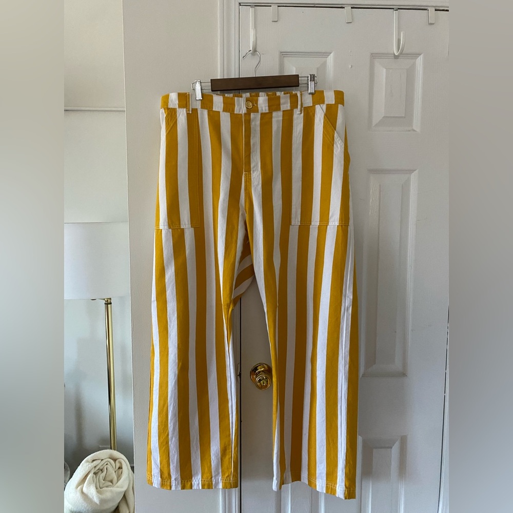 Big Bud Press - Work Pants - Marigold & White Stripes